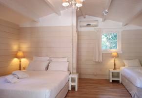 wooden bungalows bedroom